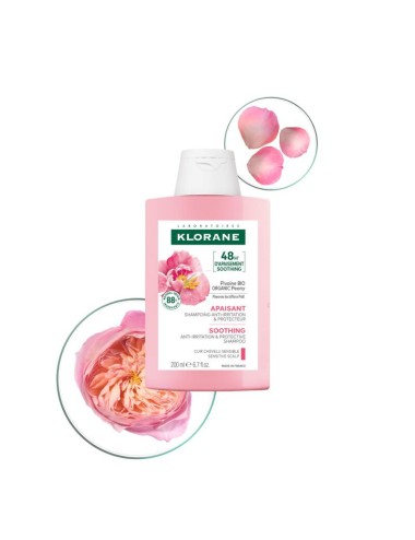 KLORANE – Shampooing Apaisant à la Pivoine BIO (200 ML)