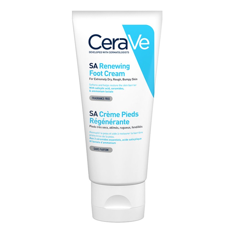 CeraVe SA Crème Régénérante pour Pieds Très Secs et Abîmés 88ml