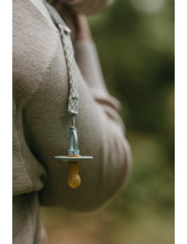 BIBS Attache sucette tressée - Sage / Ivory