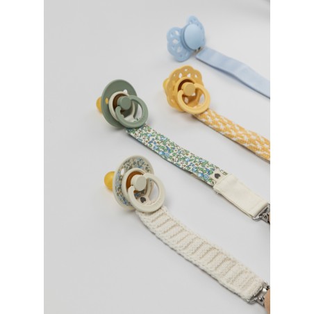 BIBS Attache sucette tressée - Eloise Ivory