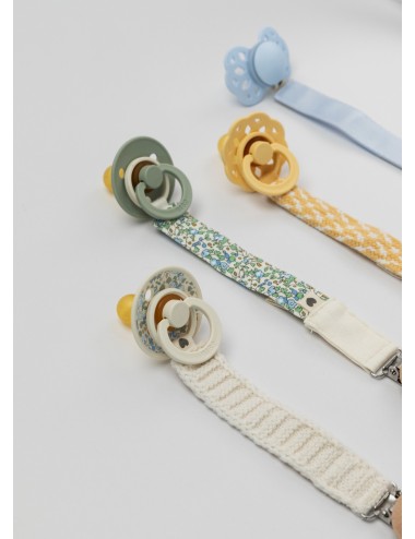 BIBS Attache sucette Tricot - Ivory