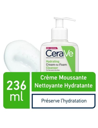 CeraVe Crème Moussante Nettoyante Hydratante 236ml
