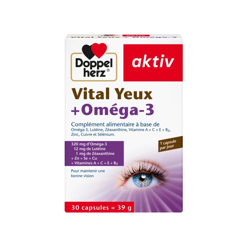 Doppelherz Aktiv Vital Yeux + Oméga 3 – 30 capsules