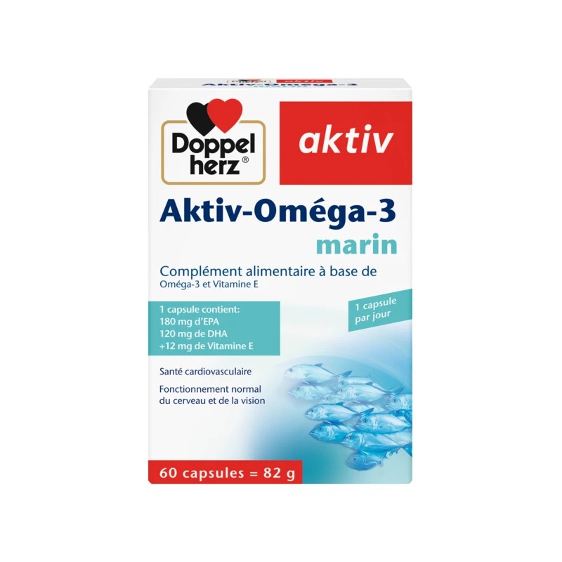 Doppelherz Aktiv Oméga 3 Marin – 60 capsules