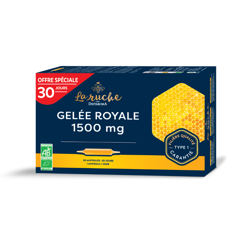 Dietaroma La Ruche Gelée Royale Bio 1500 mg – 30 ampoules