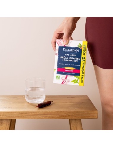 Dietaroma Cap Ligne Brûle Graisse + élimination – 30 ampoules + 10 offertes