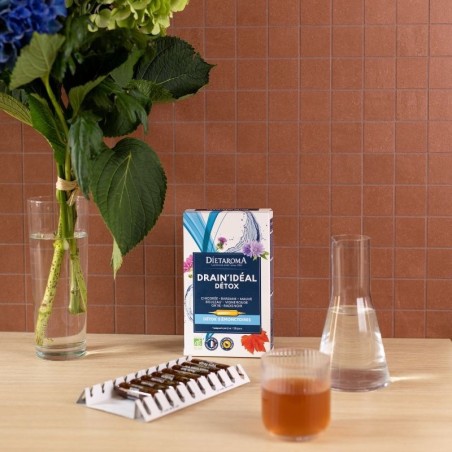 Dietaroma Drain Idéal Détox 5 Émonctoires Bio – 20 ampoules
