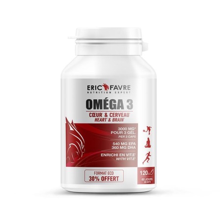 Eric Favre Oméga 3 Cœur & Cerveau 1 000 mg – 60 capsules