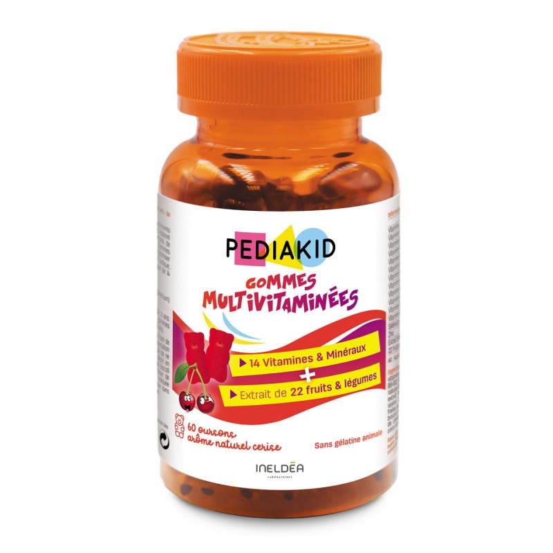 Pediakid Gommes Multivitamines – 60 oursons