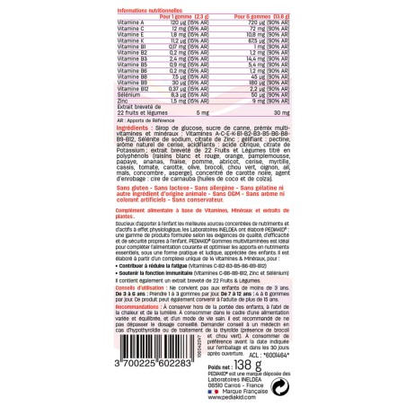Pediakid Gommes Multivitamines – 60 oursons