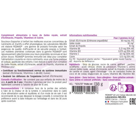 Pediakid Gommes Immunité – 60 gommes