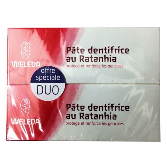 Weleda pâte dentifrice au ratanhia duo 75ml Weleda pâte dentifrice au ratanhia duo 75ml