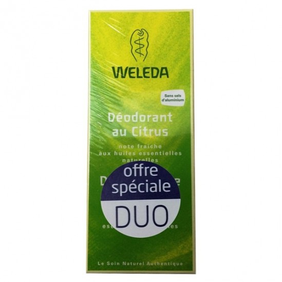 Weleda déodorant citrus lot de 2 x 100ml Weleda déodorant citrus lot de 2 x 100ml