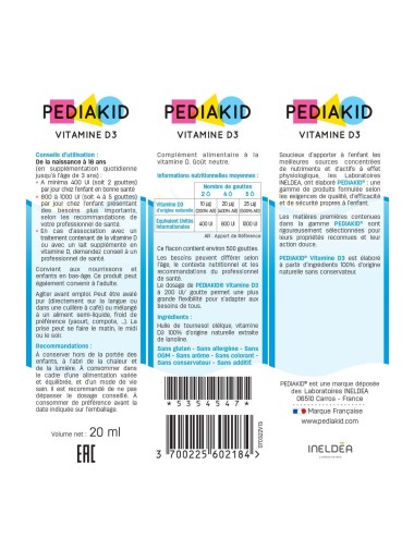 Pediakid Vitamine D3 200 UI – 20 ml