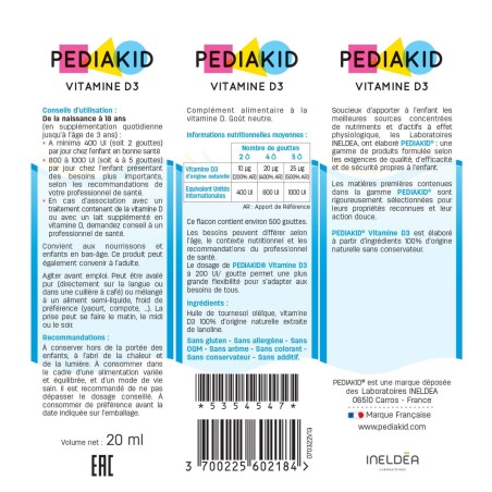 Pediakid Vitamine D3 200 UI – 20 ml