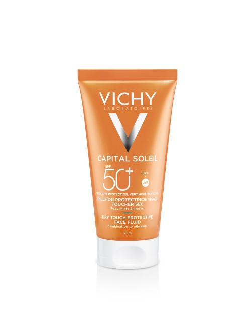 Vichy Capital Soleil Émulsion Protectrice Visage Toucher Sec SPF 50