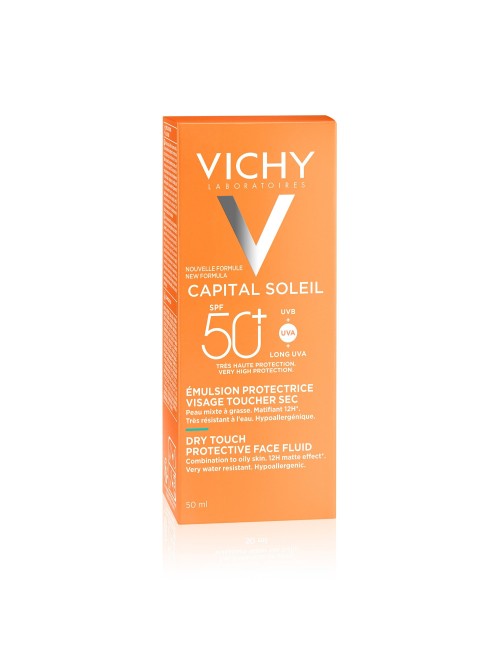 Vichy Capital Soleil Émulsion Protectrice Visage Toucher Sec SPF 50