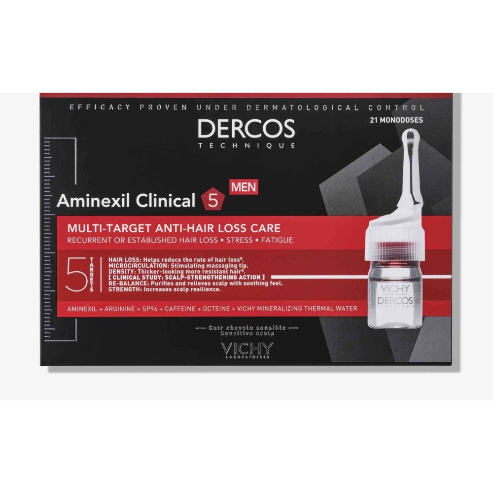 VICHY DERCOS Aminexil Clinical 5 Homme – 21 fioles