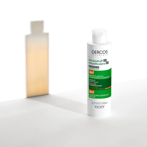 VICHY DERCOS Anti-Pelliculaire 2-en-1 (Shampooing & Démêlant) – 200 ml