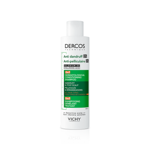 VICHY DERCOS Anti-Pelliculaire 2-en-1 (Shampooing & Démêlant) – 200 ml