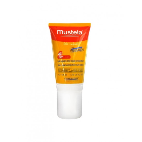 Mustela Lait Solaire SPF 50+ Bébé - Enfant 40ml Mustela Lait Solaire SPF 50+ Bébé - Enfant 40ml