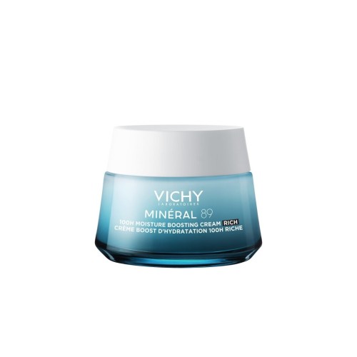 Vichy Minéral 89 Crème Booster d’Hydratation 100H Texture Riche Sans Parfum 50 ml