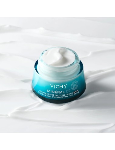 Vichy Minéral 89 Crème Booster d’Hydratation 100H Texture Riche Sans Parfum 50 ml