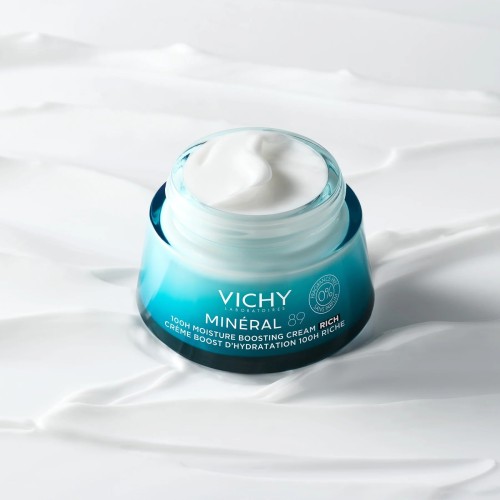 Vichy Minéral 89 Crème Booster d’Hydratation 100H Texture Riche Sans Parfum 50 ml