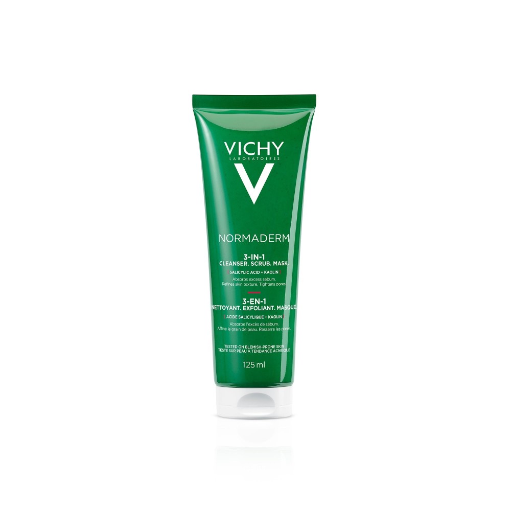 Vichy Normaderm Nettoyant 3-en-1 Exfoliant, Nettoyant & Masque 125 ml