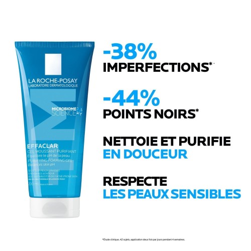 La Roche-Posay Effaclar Gel Moussant Purifiant Peaux Grasses Sensibles 200 ml