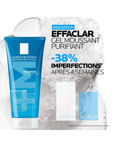 La Roche-Posay Effaclar Gel Moussant Purifiant Peaux Grasses Sensibles 200 ml