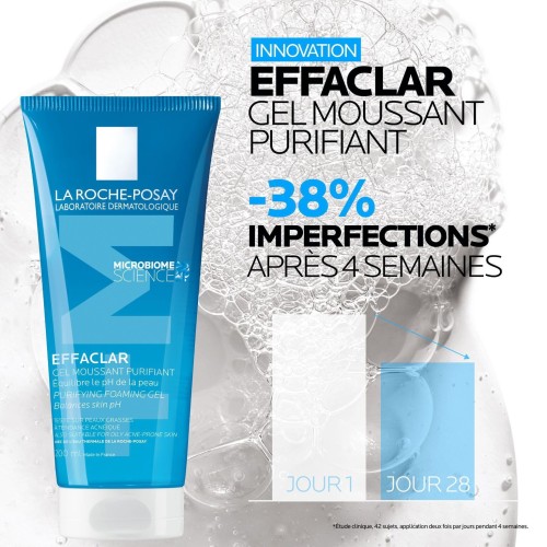 La Roche-Posay Effaclar Gel Moussant Purifiant Peaux Grasses Sensibles 200 ml