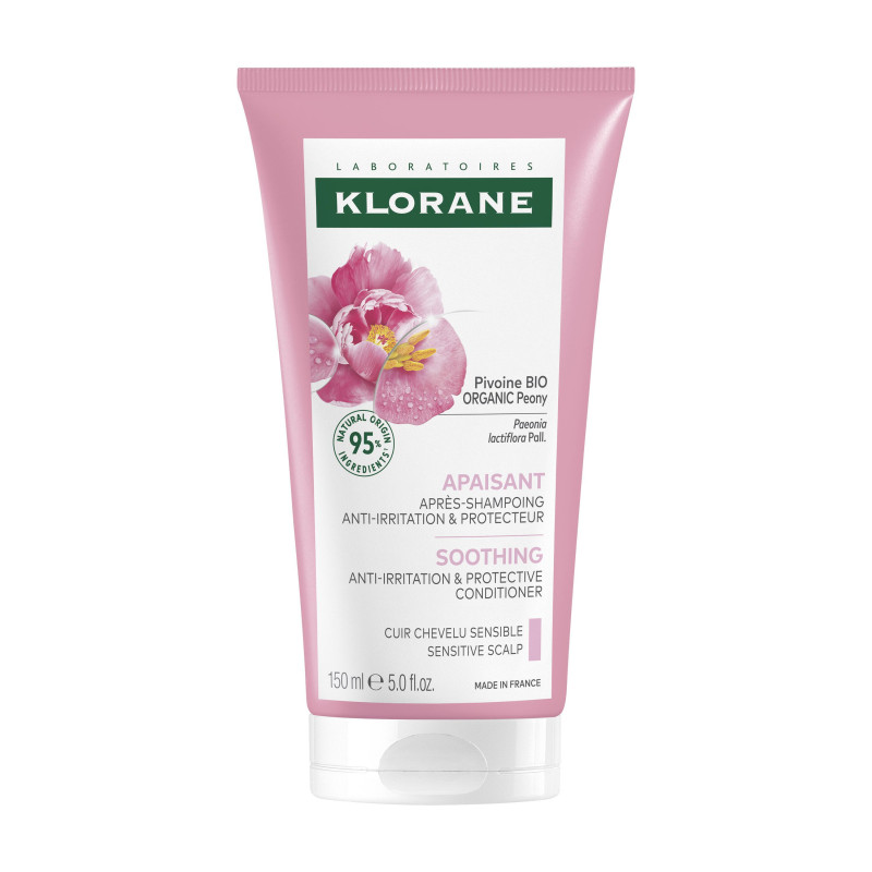 KLORANE – Après-Shampooing Apaisant à la Pivoine (150 ml)
