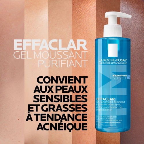 La Roche-Posay Effaclar Gel Moussant Purifiant Peaux Grasses Sensibles 400 ml