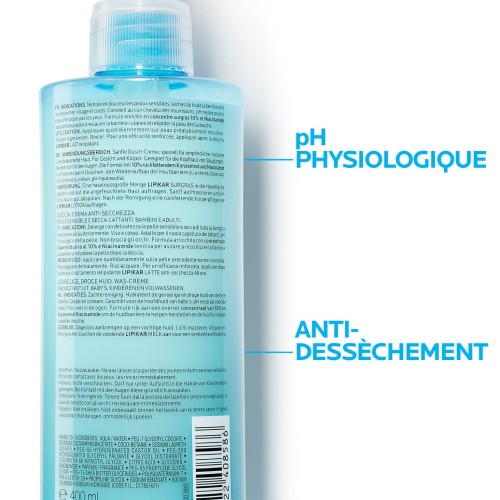 La Roche-Posay Lipikar Surgras Liquide Flacon Pompe 400 ml