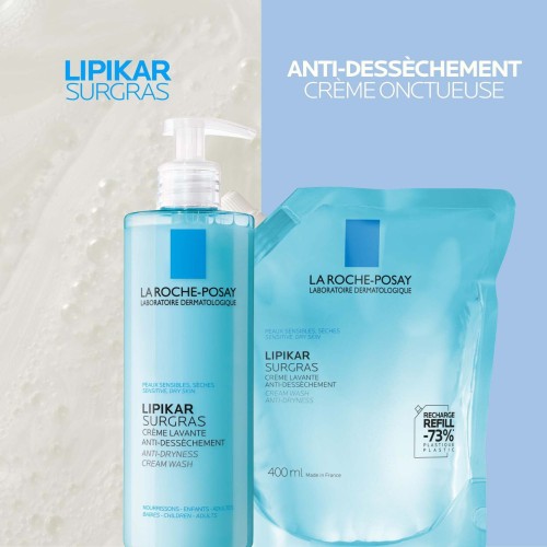 La Roche-Posay Lipikar Surgras Liquide Éco-Recharge 400 ml