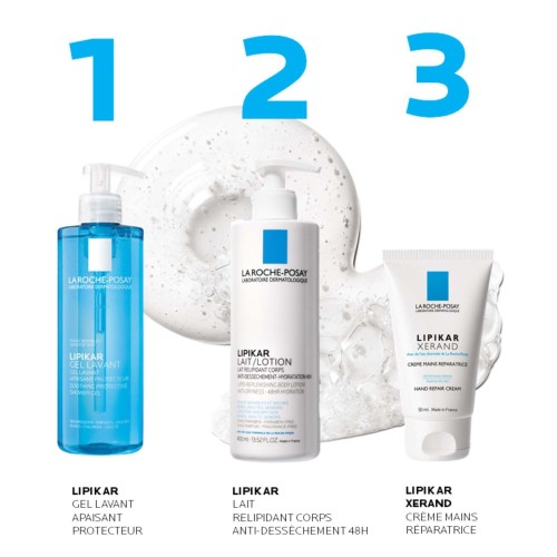 La Roche-Posay Lipikar Gel Lavant – Flacon Pompe 400 ml
