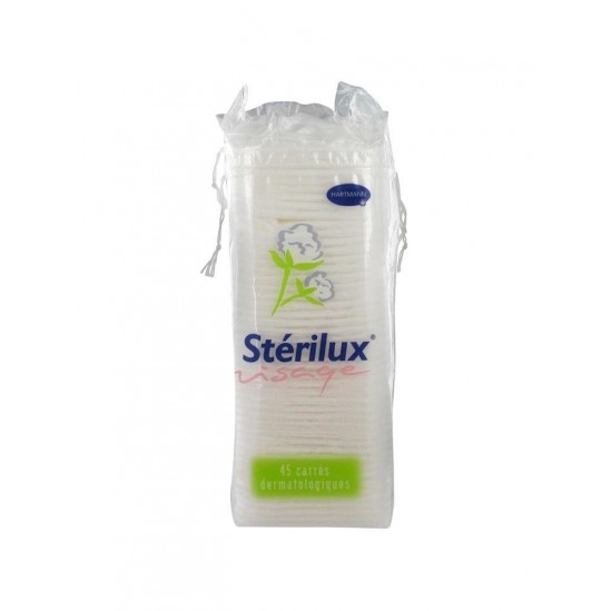 Stérilux coton à démaquiller 45 carrés Stérilux coton à démaquiller 45 carrés