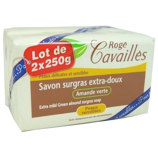 Rogé Cavaillès Savon Surgras Extra-doux Amande Verte Lot de 2x250g Rogé Cavaillès Savon Surgras Extra-doux Amande Verte Lot de 2x250g