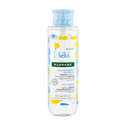 KLORANE BÉBÉ – Eau Nettoyante Douceur Sans Rinçage (500 ml).