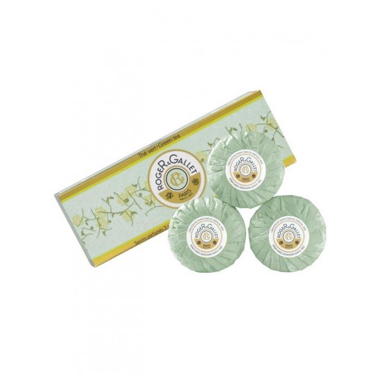 Roger & Gallet Savons Parfumés Thé Vert 3x100g Roger & Gallet Savons Parfumés Thé Vert 3x100g