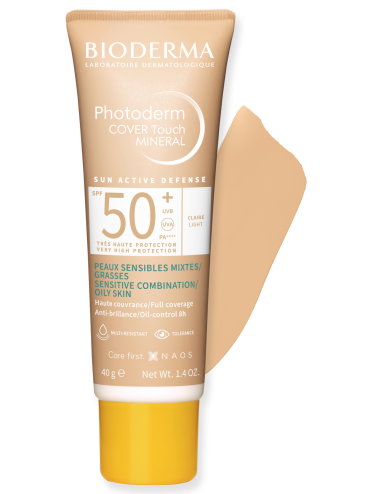Bioderma Photoderm Cover Touch SPF50+ Claire Très Haute Protection Couvrante 40 g