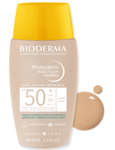 Bioderma Photoderm Nude Touch SPF50+ Claire Fluide Perfecteur Matifiant 40 ml
