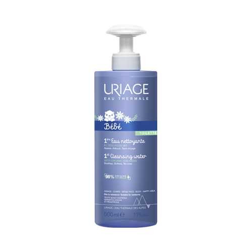 Uriage Bébé 1ère Eau Nettoyante sans Rinçage Flacon Pompe 500 ml