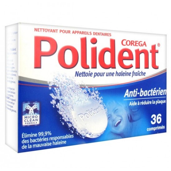 Polident Corega Anti-Bactérien 36 Comprimés Polident Corega Anti-Bactérien 36 Comprimés