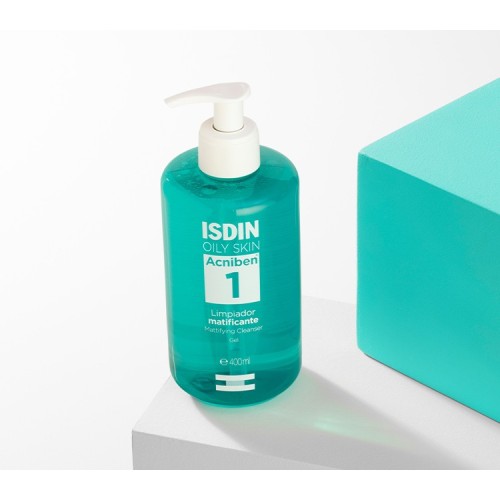 ISDIN Acniben 1 Gel Nettoyant Matifiant – Flacon Pompe 400 ml