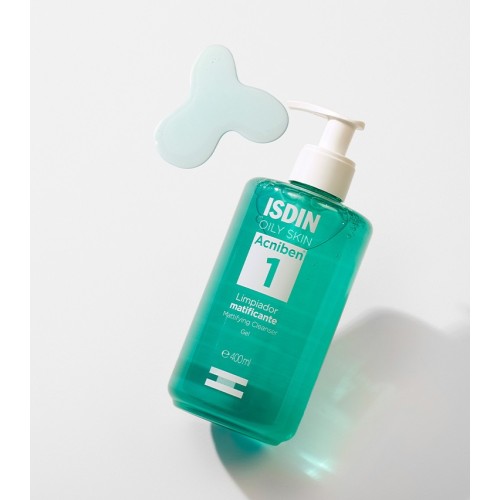 ISDIN Acniben 1 Gel Nettoyant Matifiant – Flacon Pompe 400 ml