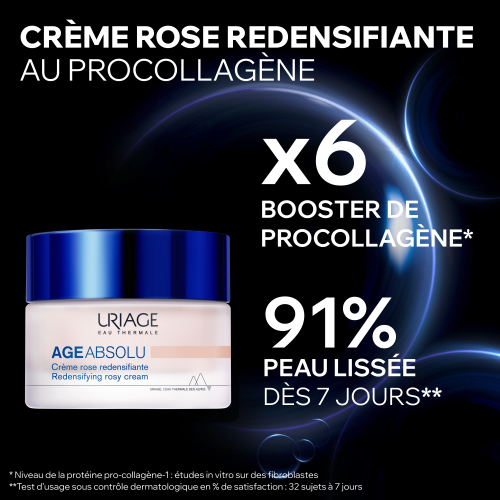 Uriage Age Absolu Crème Rose Redensifiante Anti-Âge Global 50 ml