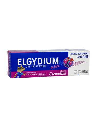ELGYDIUM Kids Grenadine 3/6 ans - dentifrice enfant 50 ml
