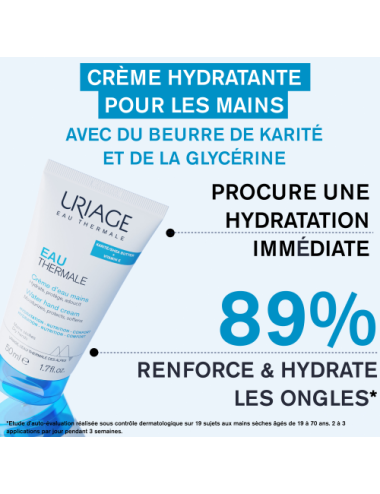 Uriage Eau Thermale Crème Eau Mains Nourrissante Et Réparatrice 50 ml